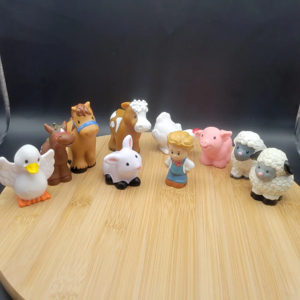 Fisher Price Little People Farm Animals Lot 10 Figures Farmer Horse Cow Pig